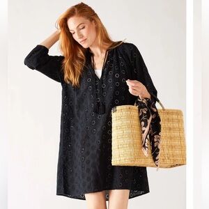 Mersey Daisy Eyelet Cover Up dress sz L/XL